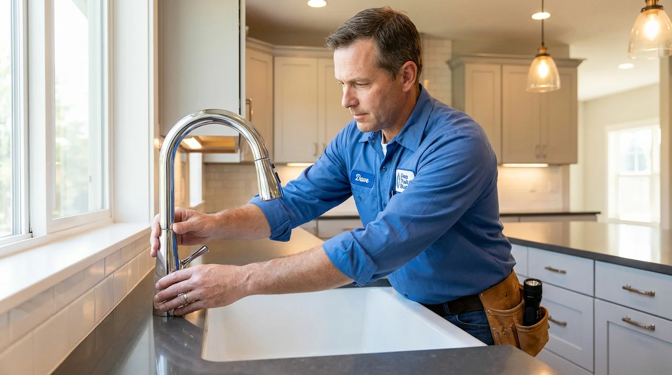 Kitchen faucet installation by Johns Plumbing LLC in Kissee Mills